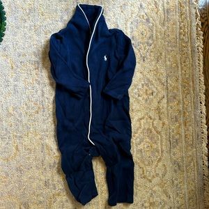 Like new! Shawl collar navy 12-18 months